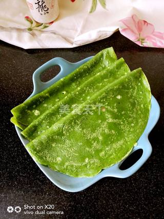 菠菜汁煎饼的厨房手工做法(图解)