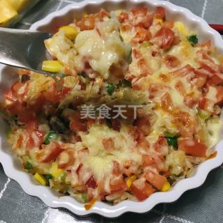 图文:什锦牛肉焗饭(主食)的自制做法